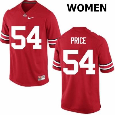 Women's Ohio State Buckeyes #54 Billy Price Red Nike NCAA College Football Jersey Damping SDQ5044DD